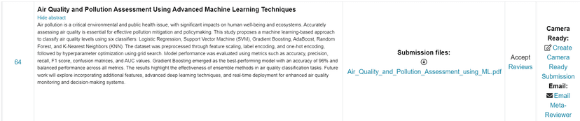 Air Quality and Pollution Assessment Using Advanced Machine Learning Techniques