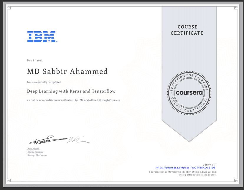 Deep Learning with Keras and Tensorflow