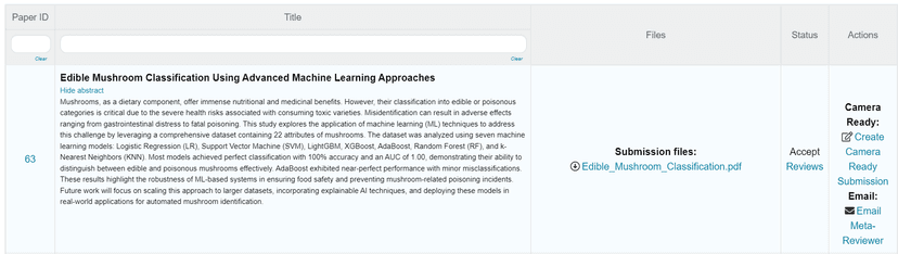Edible Mushroom Classification Using Advanced Machine Learning Approaches