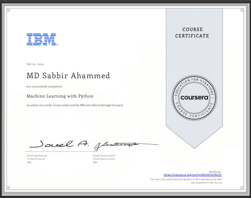  Machine Learning with Python