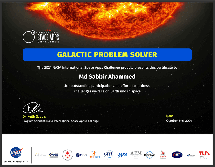 The 2024 NASA International Space Apps Challenge